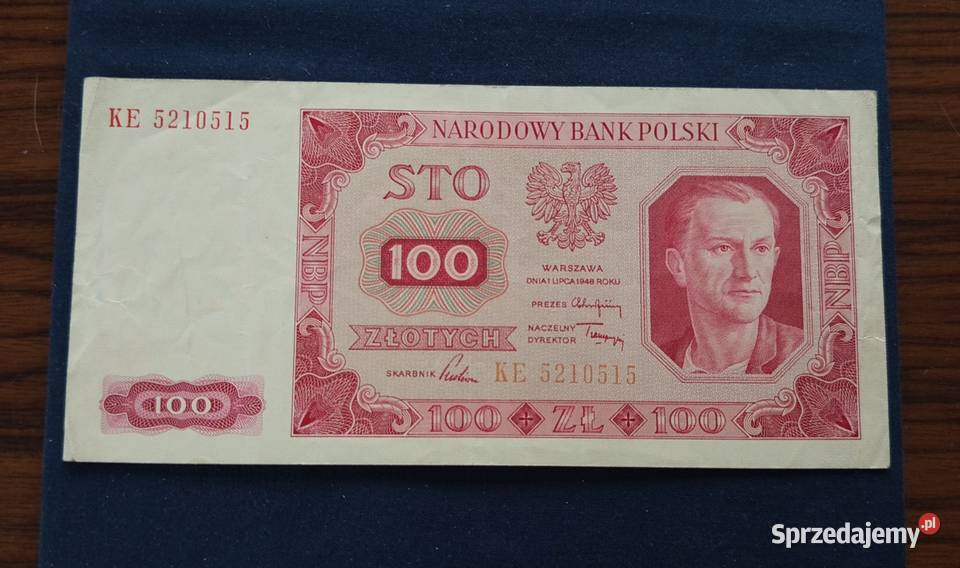 Banknot 100 złotych Seria KE Nakło nad Notecią