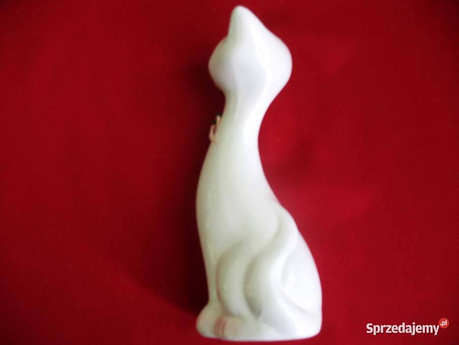 Kot kotek w kropeczki stara figurka porcelana Figurki i rzeźby mazowieckie Siedlce sprzedam