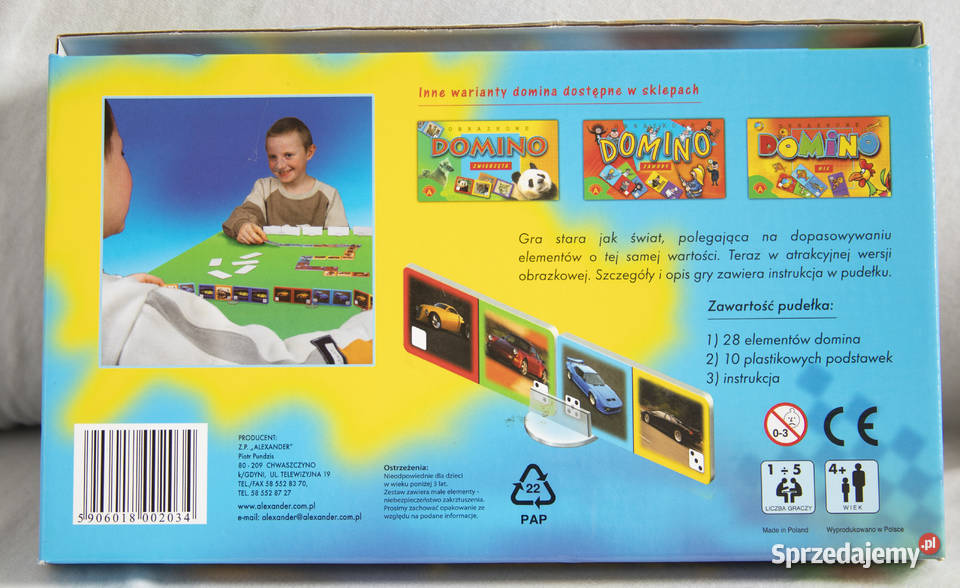 Domino obrazkowe Samochody Gdańsk