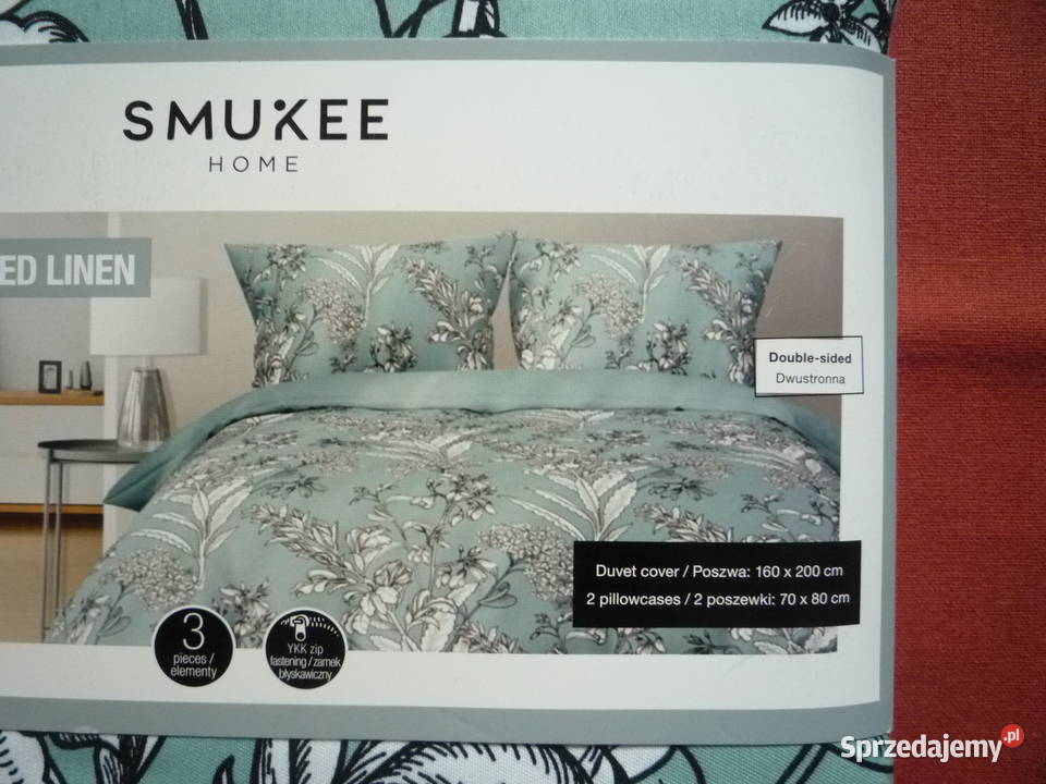 Smukee nowa zielona pościel satynowa mikrowłókno Szczecin