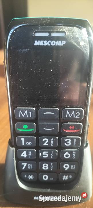 Telefon dla senioranie używany,folia na ekranie,duże litery.