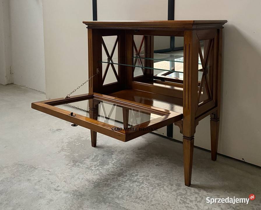 Klasyczna konsola szklana Selwa 13CS orzechowa Przemyśl sprzedam