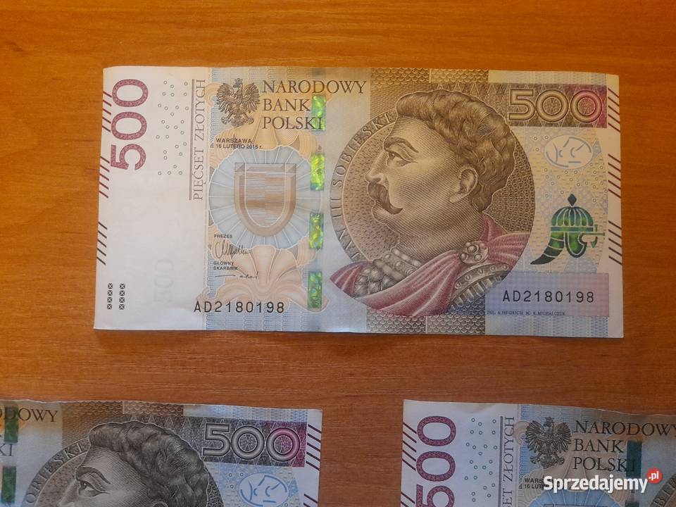 Banknot kolekcjonerski o nominale 500 sprzedam