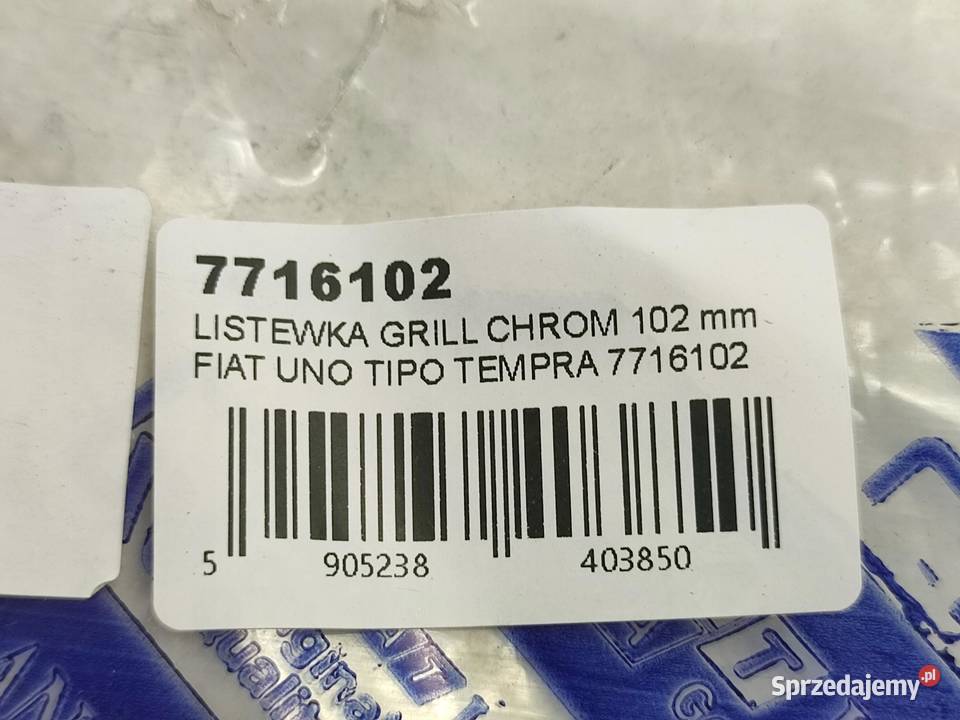 LISTEWKA GRILL CHROM 102mm FIAT TIPO 19871993 osobowe