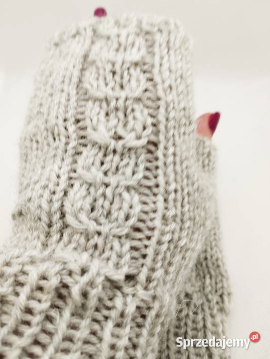 Mitenki rękawiczki bez palców wełna handmade Olsztyn