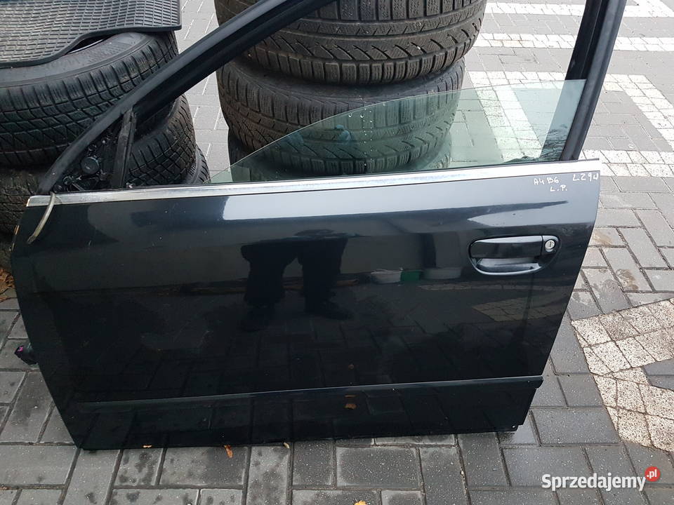 AUDI A4 B6 DRZWI LEWE PRZOD CZARNE LZ9W Turek