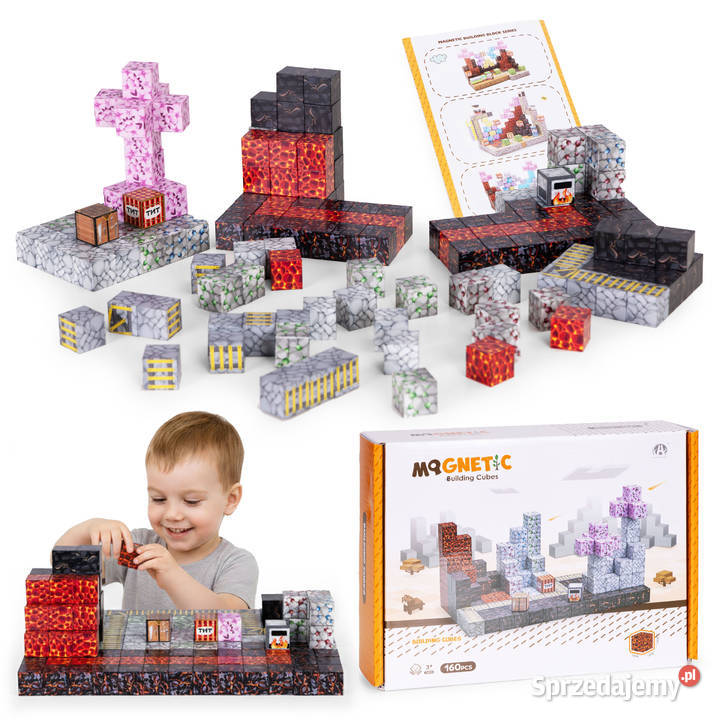 Klocki magnetyczne konstrukcyjne dzieci zestaw sprzedam