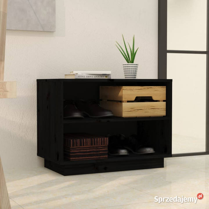 Szafka na buty czarna 60x34x45 lite drewno Warszawa