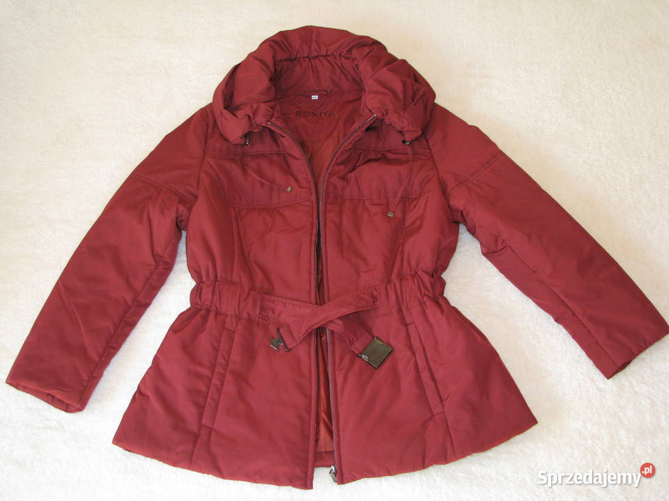 Elegancka ciepła kurtka damska Bonita bordowa XL Brzegi sprzedam