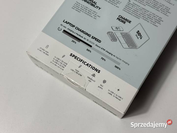 POWERBANK XTORM FUEL SERIES 5 27000MAH 67W Śrem