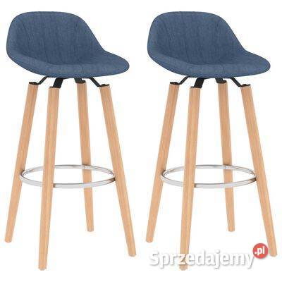 Krzesła barowe 2 niebieskie tapicerowane Warszawa sprzedam