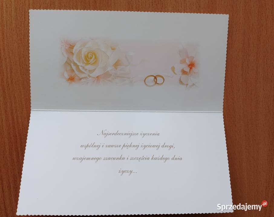 Kartka okolicznościowa z życzeniami W DNIU ŚLUBU Oborniki sprzedam