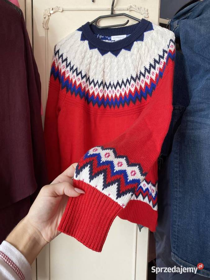 Sweter świąteczny wzór Chapter Club warkoczowy Wkładane przez głowę Kraków
