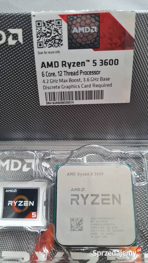 Procesor AMD Ryzen 5 3600 36 GHz 32 MB BOX Koluszki