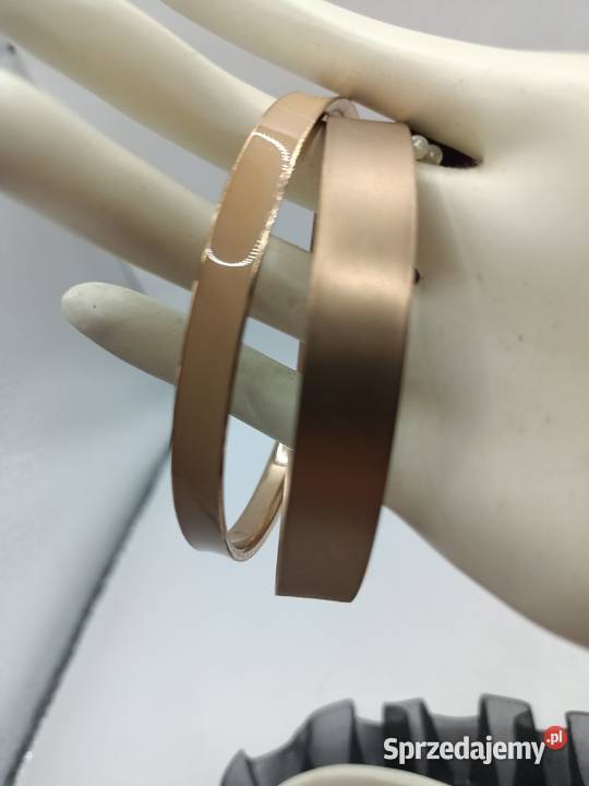 BIŻUTERIA bransoletka koła 2 sztuki metal