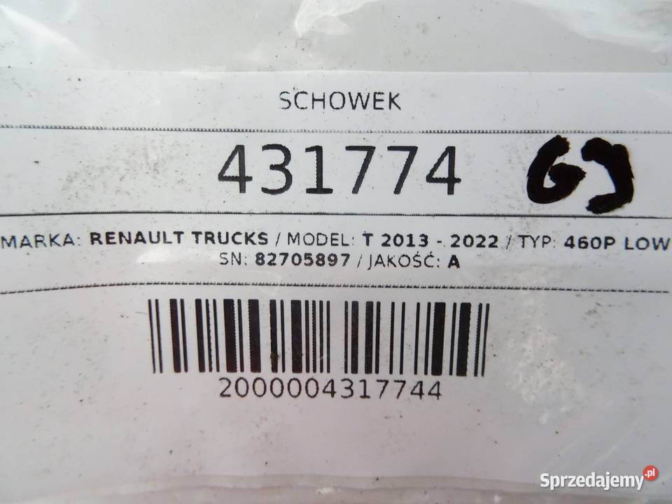 SCHOWEK RENAULT TRUCKS T Van minibus 82705897 podkarpackie