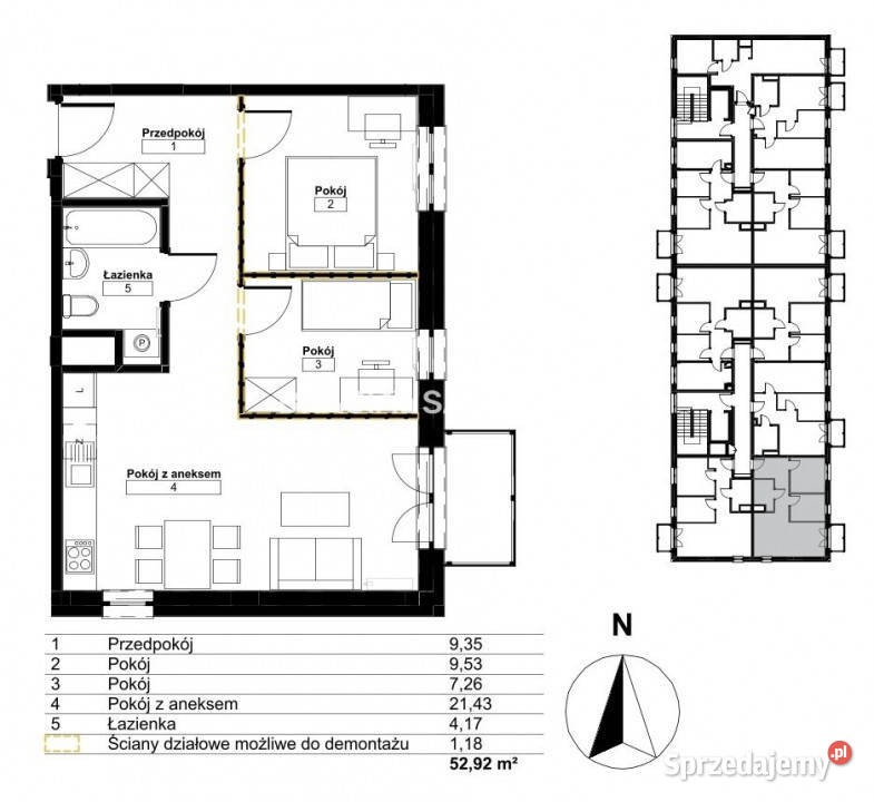 Mieszkanie 5292m2 3pok Kraków Osiedle Złocień Sprzedaż małopolskie