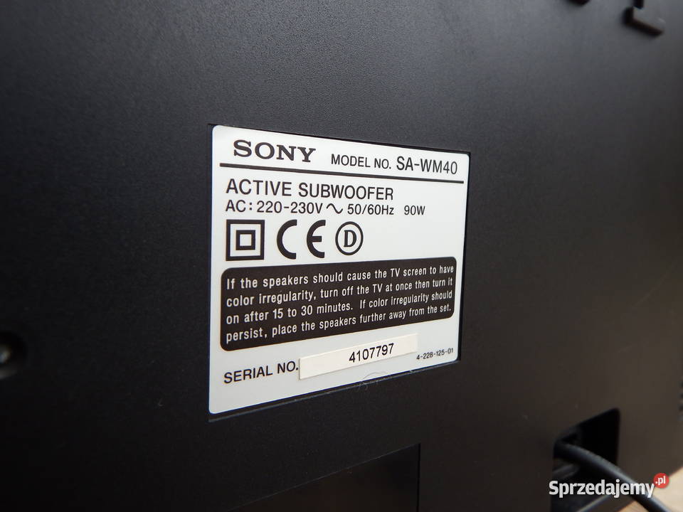 Subwoofer Sony SAWM40 rewelacyjny stan Bolesławiec