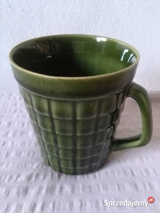 PRUSZKÓW KUBEK ZIELONY porcelit ceramika polska Warszawa