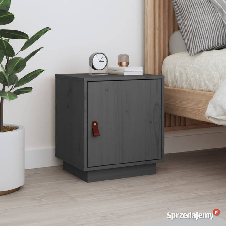 Szafka nocna szara 40x34x45 lite drewno sosnowe Warszawa