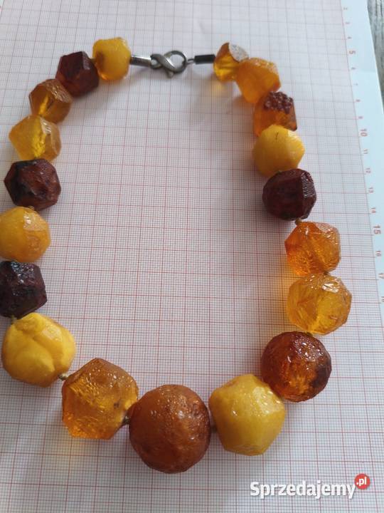 Naszyjnik Bursztyn Vintage Rękodzieło Białystok