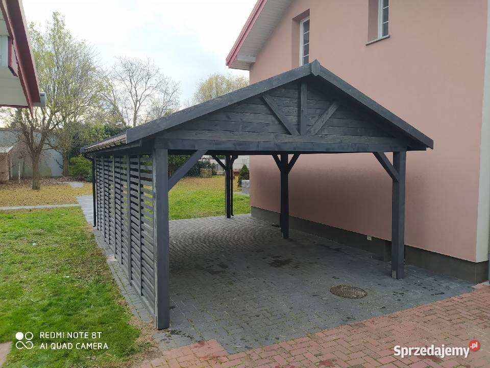 Wiata garażowa drewniana Architektura ogrodowa Sól sprzedam