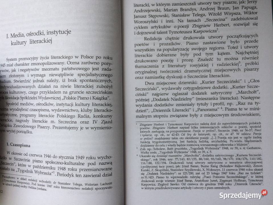 3408 Życie Literackie Szczecina W Latach Antykwariat Szczecin