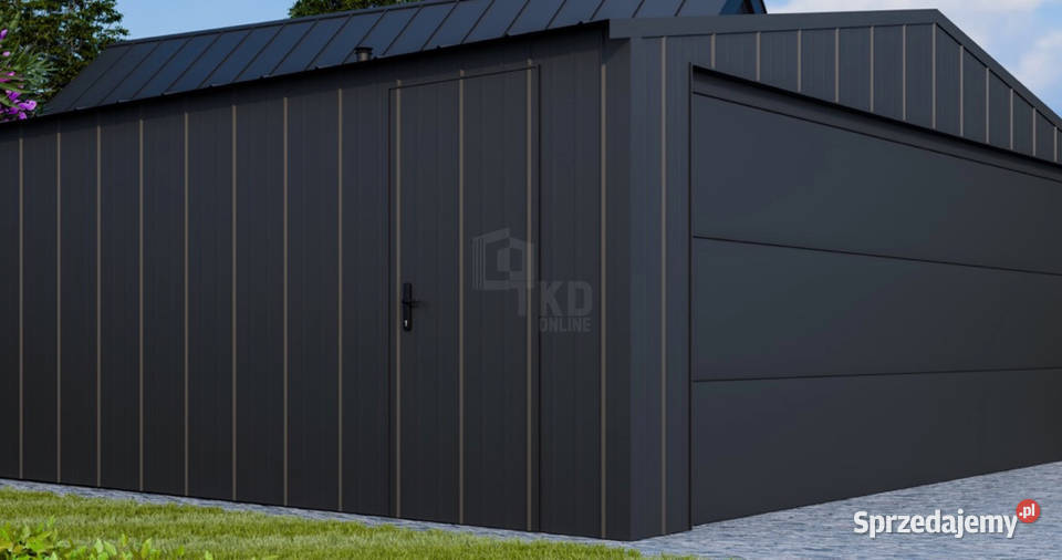 Garaż blaszany 5x4 brama drzwi blacha na rąbek blacha Szczecin
