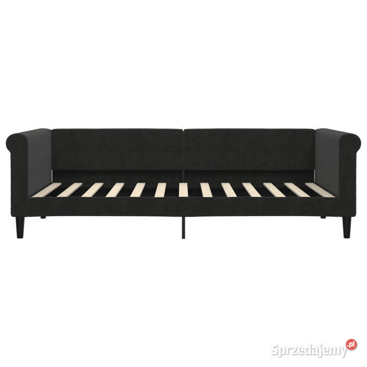 Łóżko dzienne czarne obite aksamitem 90x200 Warszawa sprzedam