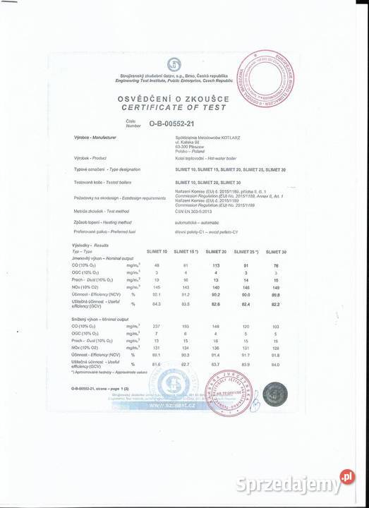 Kocioł co Slimet 15 kW pellet piec Dziadowa Kłoda