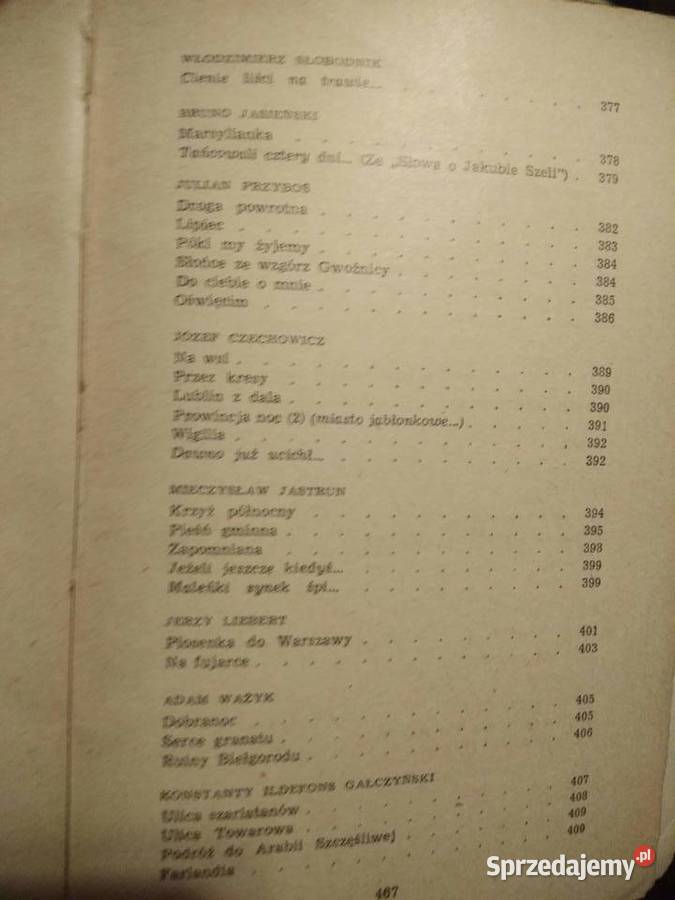 Antologia wierszy polskich stare książki