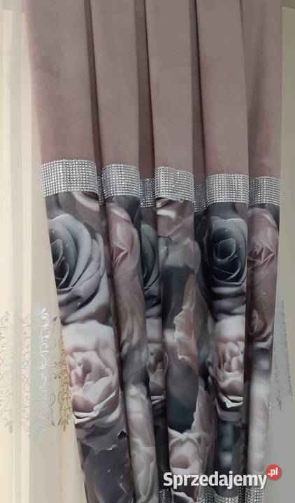 Zasłony velvet róże 3D Zasłony mazowieckie Mława