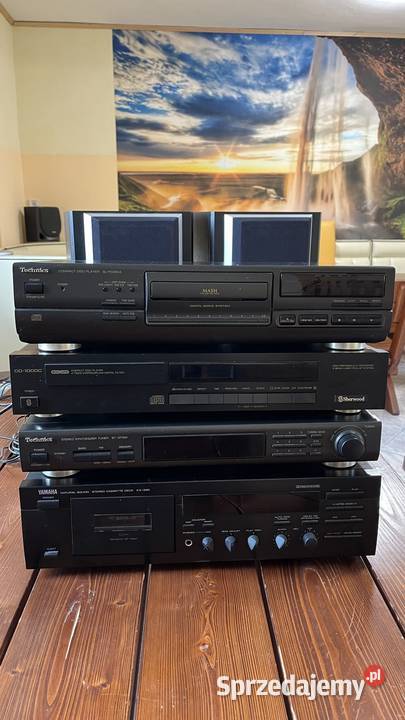 Zestaw do wieży Aiwa Technics Sherwood Yamaha CD Łódź