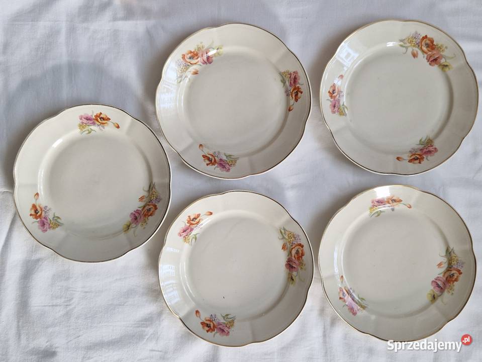 Plaskie talerze obiadowe Zakłady Porcelany i Warszawa sprzedam