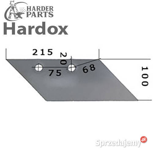 Lemiesz przedpłużka HARDOX 921052250P do pługa Suwałki