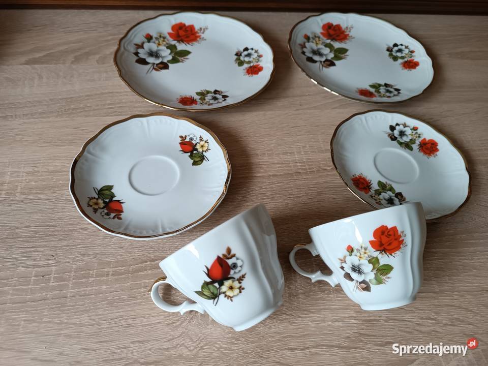 Filiżanki porcelanowe z talerzykami Gorlice sprzedam