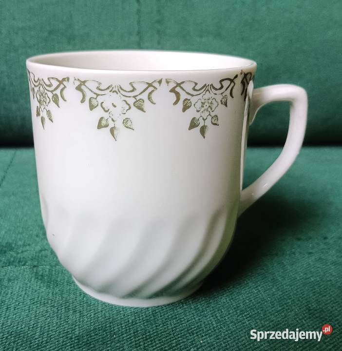 Porcelanowy kubek Ćmielów retro