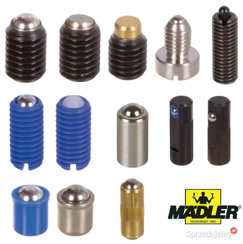 Zatrzaski kulkowe zakładki trzpieniowe