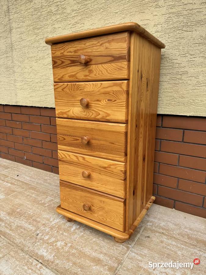 Szafka z szufladami słupek drewniana sosnowa Pozostałe mazowieckie