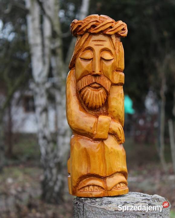 Jezus frasobliwy rzeźba ludowa sprzedam