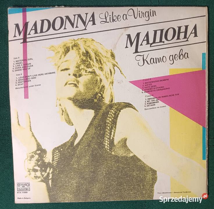 Madonna Like a Virgin Winyl Płyty i kasety