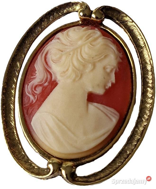 VINTAGE BROSZA KAMEA W STYLU ART DECO BEATRIX śląskie