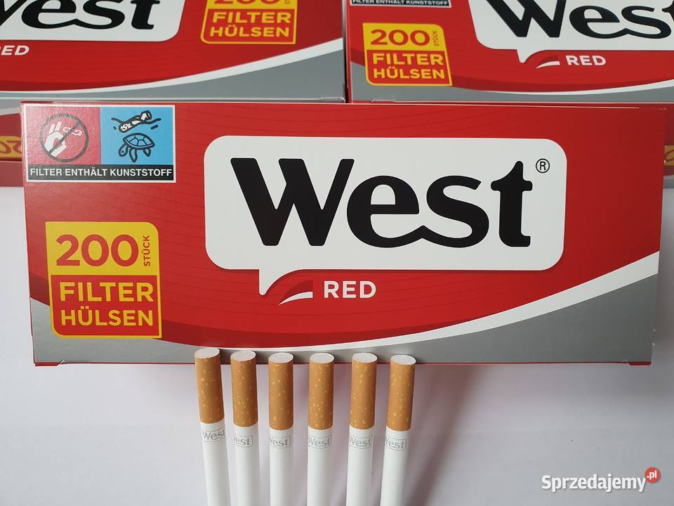 GILZY PAPIEROSOWE WEST RED 200 sztuk Zielona Góra