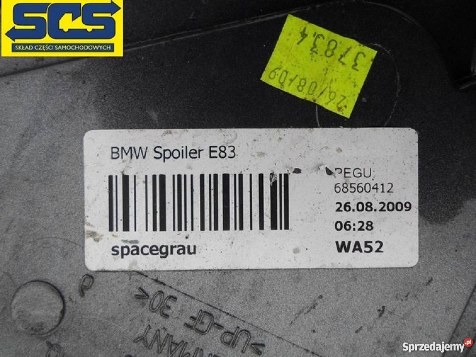 BMW X3 E83 LOTKA SPOILER TYLNĄ SZYBĘ LIFT