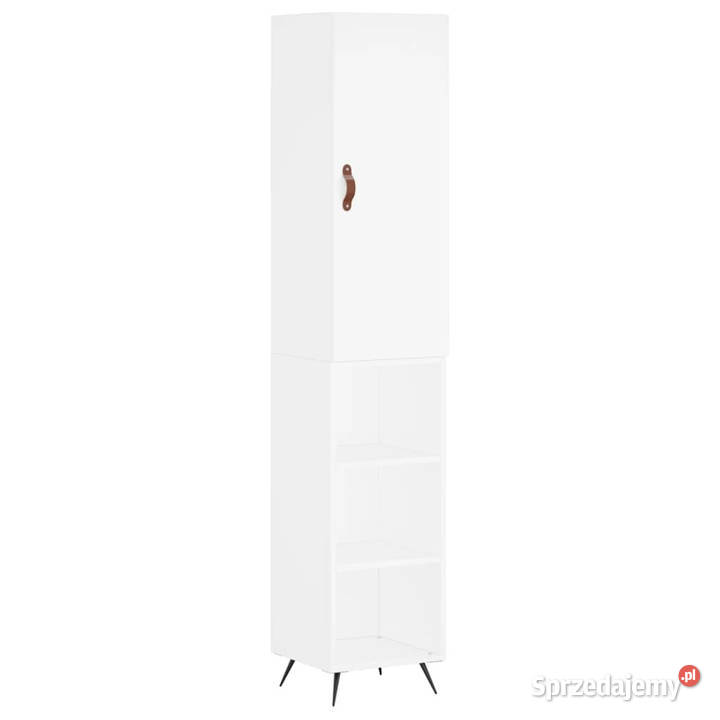 Wysoka szafka biała 345x34x180 materiał Warszawa