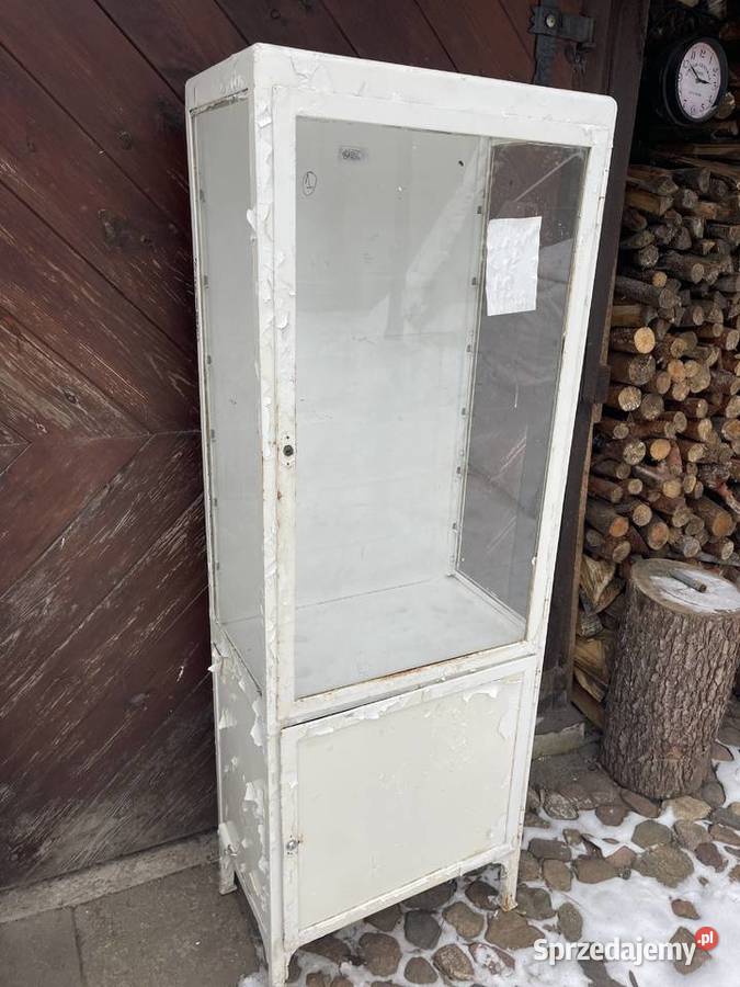 Kultowa Szafa Medyczna LOFT MetalSzkło Retro PRL Zabłudów
