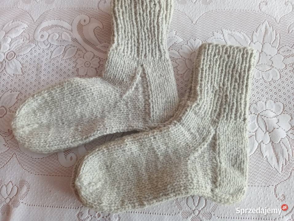 2 pary grubych skarpet z wełny owczej i królika Złotów