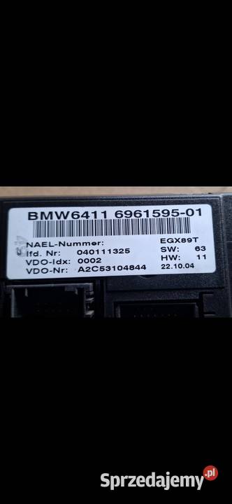 BMW 1 E81 E87 6411696159501 panel klimatyzacji Panele sterowania, przełączniki Turek