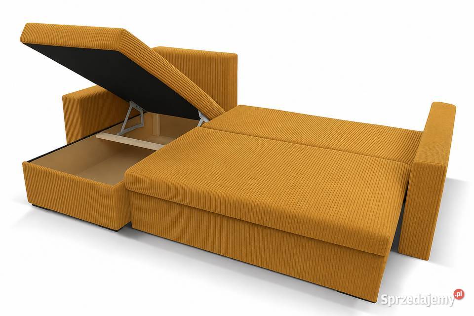 Tani Narożnik Sztruksowy do Salonu Producent 228cm Toruń