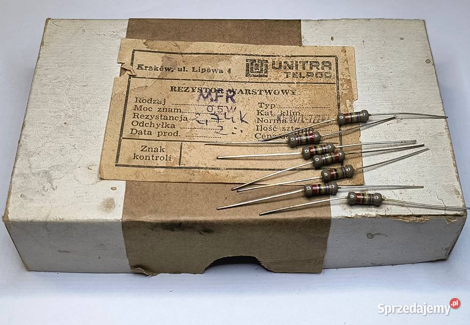 Rezystor 274k 05W MFR Unitra TELPOD Gdańsk sprzedam